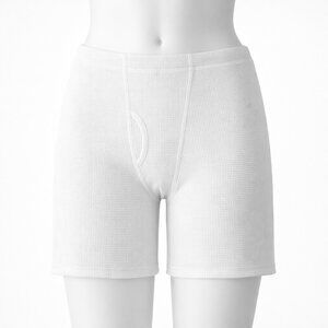SKIMS Cotton Waffle Lounge Shorts White Size M 100% Cotton NWT